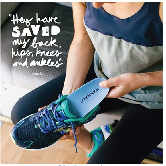 Superfeet High Arch Correction Insole, High Arch Support Insole, Blue F Size - Picture 4 of 5